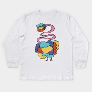 Fluffy Bird Kids Long Sleeve T-Shirt
